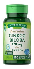 Гінкго Білоба, Ginkgo Biloba, 120 мг, Nature's Truth, 100 капсул - фото