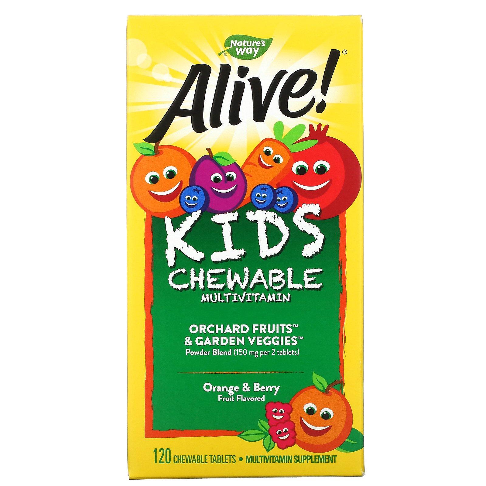 Жевательные мультивитамины для детей. Nature's way, Alive! Комплекс мультивитаминов для детей. Витамины Alive Kids Chewable. Мультивитамины Аливе. Alive Kids витамины.