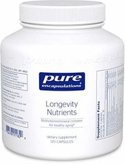 Поживні речовини для довгожительства, Longevity Nutrients, Pure Encapsulations, 120 капсул - фото