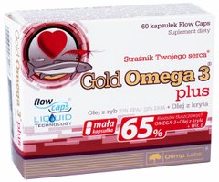 Омега-3 риб'ячий жир, Gold Omega 3 Plus, Olimp, 60 капсул - фото