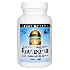 Ферменти для травлення, RejuvenZyme, Source Naturals, 120 капсул - фото