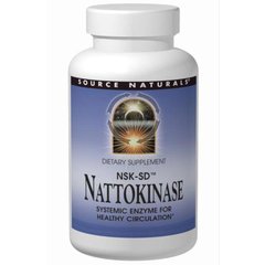 Наттокиназа, Nattokinase NSK-SD, Source Naturals, 36 мг, 100 капсул - фото