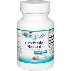 Мелатонін повільної дії, Melatonin, Nutricology, 60 таблеток - фото