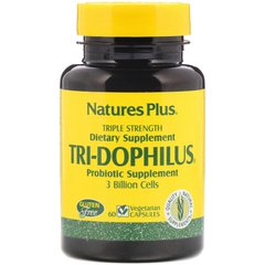 Пробиотики, Tri-Dophilus Probiotic, Nature's Plus, 60 капсул - фото