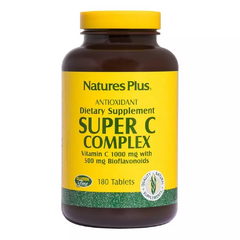 Супер комплекс вітаміну С, Super C Complex, Nature's Plus, 1000 мг, 180 таблеток - фото
