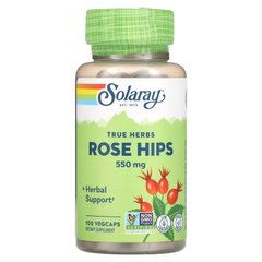 Шипшину, Rose Hips, Solaray, 550 мг, 100 капсул - фото