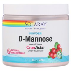 Д-Манноза, D-Mannose, Solaray, лимонно-ягодный вкус, 2000 мг, 216 г - фото