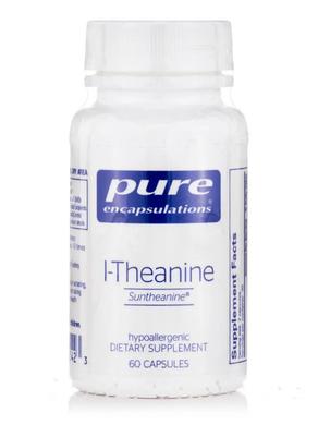 L-Теанін (теанін), l-Theanine, Pure Encapsulations, 200 мг, 60 капсул - фото