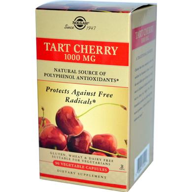 Экстракт дикой вишни (Tart Cherry), Solgar, 1000 мг, 90 капсул - фото