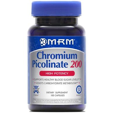 Хром пиколинат, Chromium Picolinate, MRM, 200 мкг, 100 капсул - фото