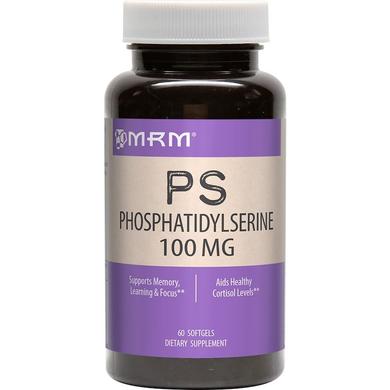 Фосфатидилсерин (PS, Phosphatidylserine), MRM, 100 мг, 60 капсул - фото