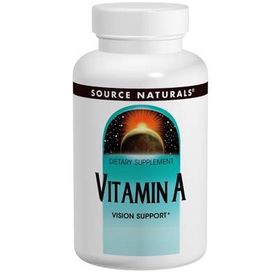 Витамин А (пальмитат), Vitamin A, Source Naturals, 10000 МЕ, 100 таблеток - фото