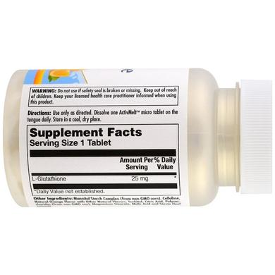 Глутатион со вкусом апельсина, L-Glutathione, Kal, 25 мг, 90 таблеток - фото