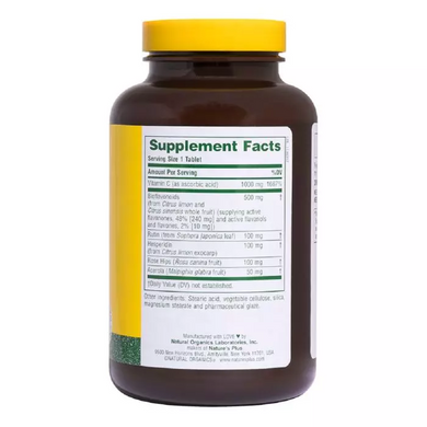 Супер комплекс витамина С, Super C Complex, Nature's Plus, 1000 мг, 180 таблеток - фото