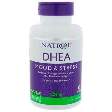 Дегидроэпиандростерон, DHEA, Natrol, 25 мг, 300 таблеток - фото
