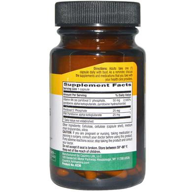 Витамин В6 (пиридоксин), Coenzyme Active B6, Country Life, 30 капсул - фото
