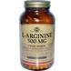 Аргінін, L-Arginine, Solgar, 500 мг, 250 капсул, фото – 1