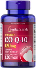 Коэнзим Q-10 Q-SORB ™, Q-SORB™ Co Q-10, Puritan's Pride, 120 мг, 120 капсул - фото