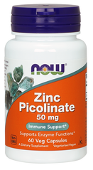Цинка пиколинат, Zinc Picolinate, Now Foods, 50 мг 60 капсул - фото