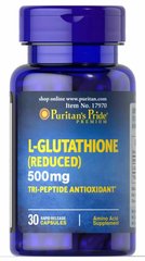Глутатіон, L-Glutathione, Puritan's Pride, 500 мг, 30 капсул - фото