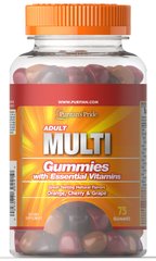 Мультивитамины для взрослых, Adult Multivitamin Gummy, Puritan's Pride, 75 жевательных таблеток - фото