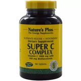 Супер комплекс витамина С, замедленное высвобождение, Super C Complex, 500 мг, Nature's Plus, 90 таблеток, фото