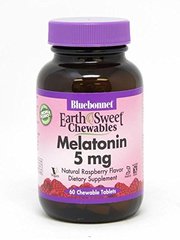 Мелатонин, натуральный малиновый вкус, Bluebonnet Nutrition, 5 мг - фото