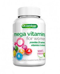 Комплекс витаминов для женщин, Mega Vitamins for Women, Quamtrax, 60 таблеток - фото