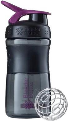 Шейкер SportMixer с шариком, Black/Plum, Blender Bottle, черно-фиолетовый, 590 мл - фото