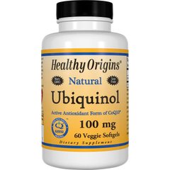 Убихинол (Kaneka QH), Ubiquinol, Healthy Origins, 100 мг, 60 капсул - фото