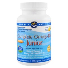 Рыбий жир для подростков, Complete Omega-D3, Nordic Naturals, 500 мг, 90 капсул - фото