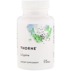 Лизин, L-Lysine, Thorne Research, 60 капсул - фото
