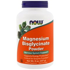 Магний бисглицинат, Magnesium Bisglycinate, Now Foods, 227 г - фото