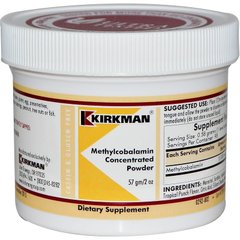 Витамин В12 метилкобаламин, Methylcobalamin, Kirkman Labs, концентрированный порошок, 57 г - фото
