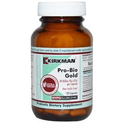 Пробиотики, Pro-Bio Gold, Hypoallergenic, для аллергиков, Kirkman Labs, 120 капсул - фото