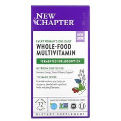 Мультивитамины для женщин, Womans Multi, New Chapter, 1 в день, 72 таблетки - фото