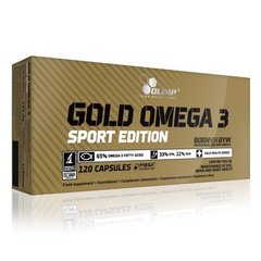 Омега 3 рыбий жир, Gold Omega 3 sport edition, Olimp, 120 капсул - фото