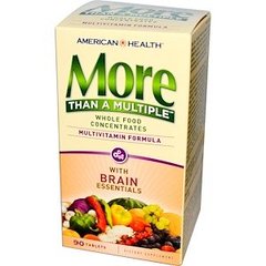Вітаміни для мозку, More Than A Multiple, American Health, 90 таблеток - фото