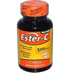 Эстер С, Ester-C, American Health, 500 мг, 60 капсул - фото