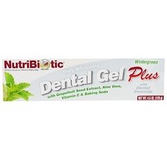 Зубний гель, відбілюючий, Dental Gel Plus, NutriBiotic, освіжаючий, 128 г - фото