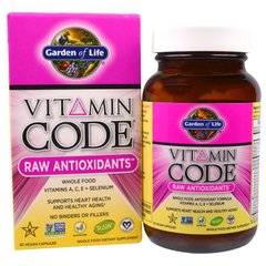 Витамины и антиоксиданты, Vitamin Code Raw Antioxidants, Garden of Life, 30 капсул - фото