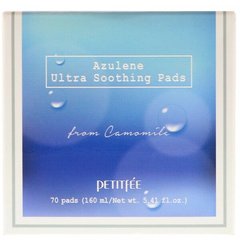 Ультра-увлажняющие подушечки, Azulene Ultra Soothing Pads, Petitfee, 70 шт - фото