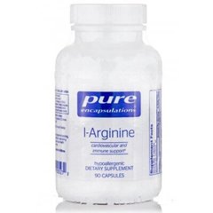 Аргинин, l-Arginine, Pure Encapsulations, 350 мг, 90 капсул - фото