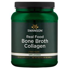 Колаген з кісткового бульйону, Real Food Bone Broth Collagen, Swanson, без смаку, 480 г - фото