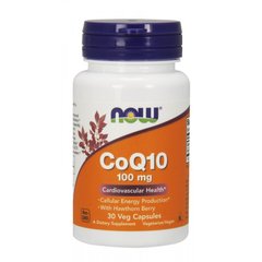 Коэнзим Q10, Coenzyme Q10, Now Foods, 100 мг, 30 капсул - фото
