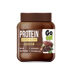 Арахисовая паста, Protein Peanut butter, GoOn Nutrition, вкус какао, 350 г - фото