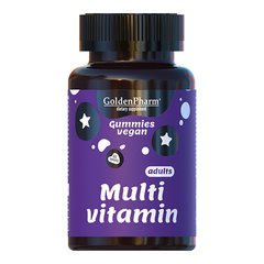 Мультивитамины для взрослых, GoldenPharm, 60 веганский мармелад - фото