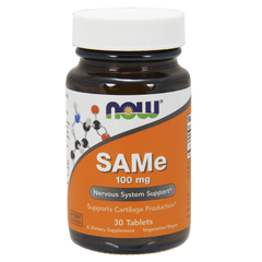 Аденозилметионин, SAM-e, Now Foods, 100 мг, 30 таблеток - фото