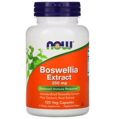 Босвелия (Boswellia), Now Foods, экстракт, 250 мг, 120 капсул - фото