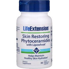 Фитокерамиды, Phytoceramides with Lipowheat, Life Extension, восстановление кожи, 30 капсул - фото